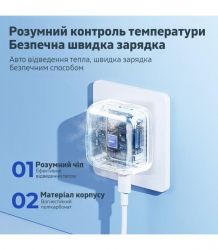    Remax 35W PD + QC Fast Charger White (RP-U87) -  3