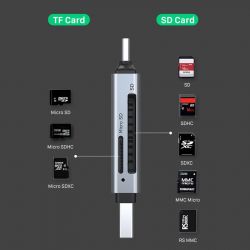  Cabletime USB3.0 A + USB TYPE C, SD/TF, 5Gbps (CB46G) -  2