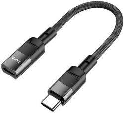  Hoco U107 USB-C - Lightning (M/F), 0.1 , Black (U107CLB)