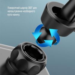 Тримач автомобільний СolorWay Metallic Gravity Holder 3 Black (CW-CHG14-BK) - Картинка 12