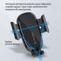    ColorWay Dashboard Car Wireless Charger 15W Black (CW-CHAW037Q-BK) -  15