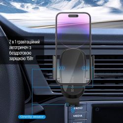������������ �������� ���������� ColorWay Air Vent Car Wireless Charger 15W Black (CW-CHAW038Q-BK) - �������� 13