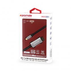 ������ Promate HDMI-USB Type-C, v2.0, 1.8 m, Grey (hdlink-60h.grey) - �������� 8