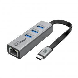  USB Promate GigaHub USB-C Grey (gigahub-c.grey)