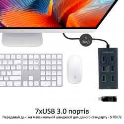 ������������ USB Promate EzHub Grey (ezhub-7.grey) - �������� 2
