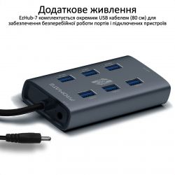������������ USB Promate EzHub Grey (ezhub-7.grey) - �������� 5
