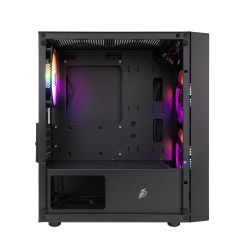 Корпус 1stPlayer BS-2-BK-3F1 Black без БП - Картинка 4