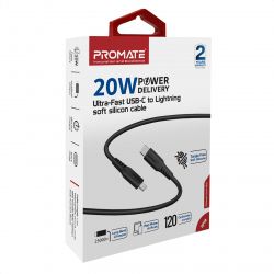 ������ Promate PowerLink USB Type-C - Lightning (M/M), 1.2 �, Black (powerlink-120.black) - �������� 7