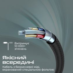 ������ Promate xCord-AC USB - USB Type-C (M/M), 1 �, Black (xcord-ac.black) - �������� 3