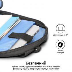 Рюкзак для ноутбука Promate Alpha-BP Black - Картинка 3