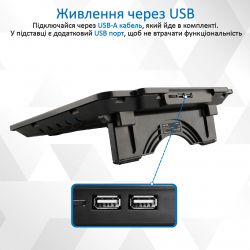 Підставка для ноутбука Охолоджуюча пiдставка для ноутбука Promate AirBase-1 Black - Картинка 7