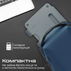 Охлаждающая подставка для ноутбука Promate DeskMate-7 Grey - Картинка 6
