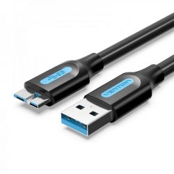  Vention USB - micro USB Type-B (M/M), PVC Round nickel-plated, 2 , Black (COPBH)