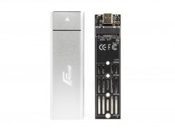   Frime M.2 NGFF SATA, USB 3.1 Type-C, Metal, Silver (FHE221.M2UC) -  2