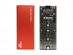   Frime M.2 NGFF SATA, USB 3.0, Metal, Red (FHE203.M2U30) -  2