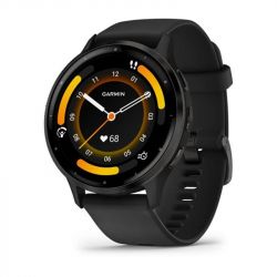 - Garmin Venu 3 Slate Stainless Steel Bezel with Black Case and Silicone Band (010-02784-51) -  1