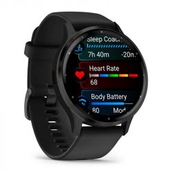 �����-�������� Garmin Venu 3 Slate Stainless Steel Bezel with Black Case and Silicone Band (010-02784-51) - �������� 3