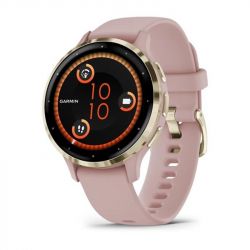 - Garmin Venu 3s Soft Gold Stainless Steel Bezel with Dust Rose Case and Silicone Band (010-02785-53)