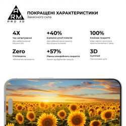 Защитное стекло Armorstandart Pro для Apple iPhone 15 Pro Max Black, 0.33mm, 3D (ARM68220) - Картинка 4
