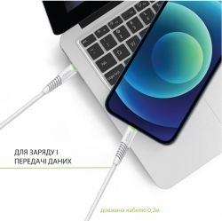 Кабель Intaleo CBFLEXTL0 USB-C-Lightning 0.2м White (1283126580024) - Картинка 3