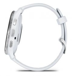 - Garmin Venu 3 Silver Stainless Steel Bezel with Whitestone Case and Silicone Band (010-02784-50) -  8