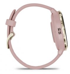 - Garmin Venu 3s Soft Gold Stainless Steel Bezel with Dust Rose Case and Silicone Band (010-02785-53) -  8