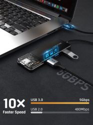  Cabletime USB Type C - 4 Port USB 3.0, 0.15 cm (CB02B) -  2