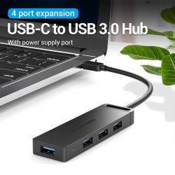  Vention 4-Port  micro USB  0.15M Black (TGKBB) -  2