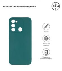 �����-�������� Armorstandart Matte Slim Fit ��� Tecno Spark Go 2022 (KG5) Camera cover Dark Green (ARM69068) - �������� 2