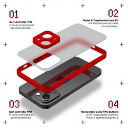 - Armorstandart Frosted Matte  Xiaomi Redmi Note 12s 4G Red (ARM68557) -  2