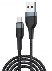  Foneng X51 1M Spiral Braided Cable USB - microUSB 3A 1 Black (X51-CA-MU) -  1