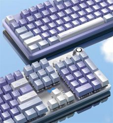  Aula Mechanical F2088 PRO White/Violet, plus 9 Purple keys KRGD blue (6948391234915) -  2