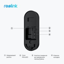Видеозвонок Reolink D340W (Video Doorbell WiFi) - Картинка 3