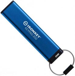 Флеш-накопитель USB3.2 128GB Kingston IronKey Keypad 200 Type-C Blue (IKKP200C/128GB) - Картинка 2