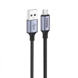  Foneng X95 Metal Head Braided Cable USB - USB-C 3A 1.2 Black (X95-CA-TC)