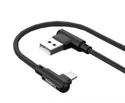  Foneng X70 90-degree Angle Gaming Cable (3A) USB - Lightning 1 Black (X70-CA-DAG-IP)