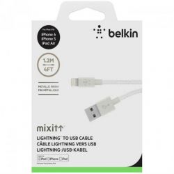  Belkin Mixit Metallic USB-Lightning, 1.2  White (F8J144-04-WHTTM) -  2