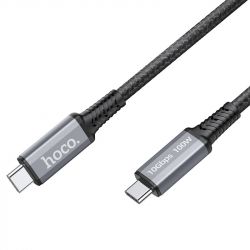  Hoco US01 USB Type-C - USB Type-C (10Gbps), 100W, 1.2 , Black (US0112B) -  3