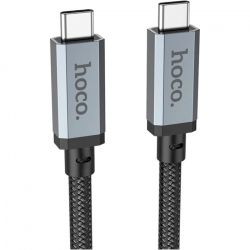  Hoco US05 USB Type-C - USB Type-C (40Gbps), USB4, 100W, 2 , Black (US052B) -  1