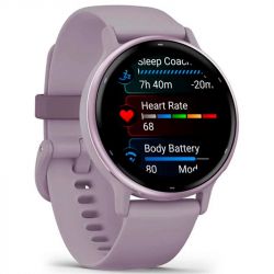- Garmin Vivoactive 5 Metallic Orchid Aluminum Bezel with Orchid Case and Silicone Band (010-02862-53) -  8