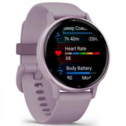 �����-���� Garmin Vivoactive 5 Metallic Orchid Aluminum Bezel with Orchid Case and Silicone Band (010-02862-53) - �������� 8