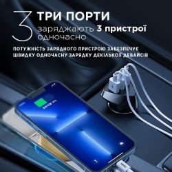 Автомобильное зарядное устройство Remax Alien III Series 3xUSB 3.1A Black (RCC-322) - Картинка 4