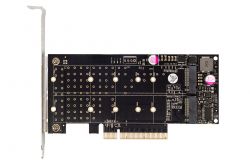   Frime PCI-E x8 to 2 x M.2 (M Key NVMe), PI6C20400BLE (ECF-PCIEtoSSD018.LP)