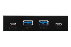 USB- Frime USB 3.1 2 x type A & 2 x type C VL820 Black (ECF-FP2xTA&2xTC.32) -  1