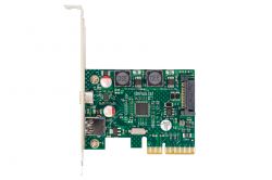   Frime PCI-E to USB3.2 Gen2 TYPE-A+C (1+1 ) ASM3142 (ECF-PCIEtoUSB011.LP)