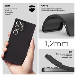 - Armorstandart Matte Slim Fit  Samsung Galaxy S24 Ultra SM-S928 Camera cover Black (ARM72478) -  3