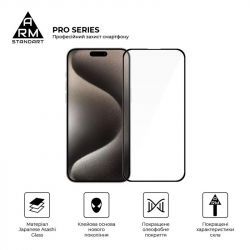   Armorstandart Pro  Apple iPhone 15 Pro Max, Black, 0.3mm (ARM71485) -  2