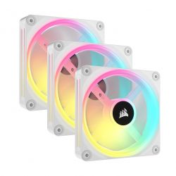 Corsair iCUE Link QX120 RGB PWM PC Fans Starter Kit with iCUE Link System Hub White (CO-9051006-WW) -  1