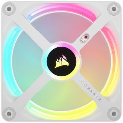  Corsair iCUE Link QX120 RGB PWM PC Fans Starter Kit with iCUE Link System Hub White (CO-9051006-WW) -  3