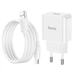    Hoco C106A (1USB, 2.1) White (C106ACW) +  Type-C -  3